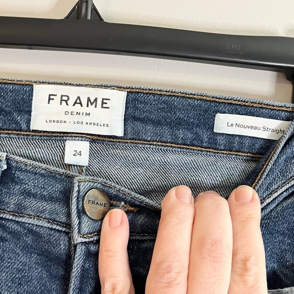Frame Denim Le Nouveau Straight Jeans in Granby Size 24 - Picture 6 of 7